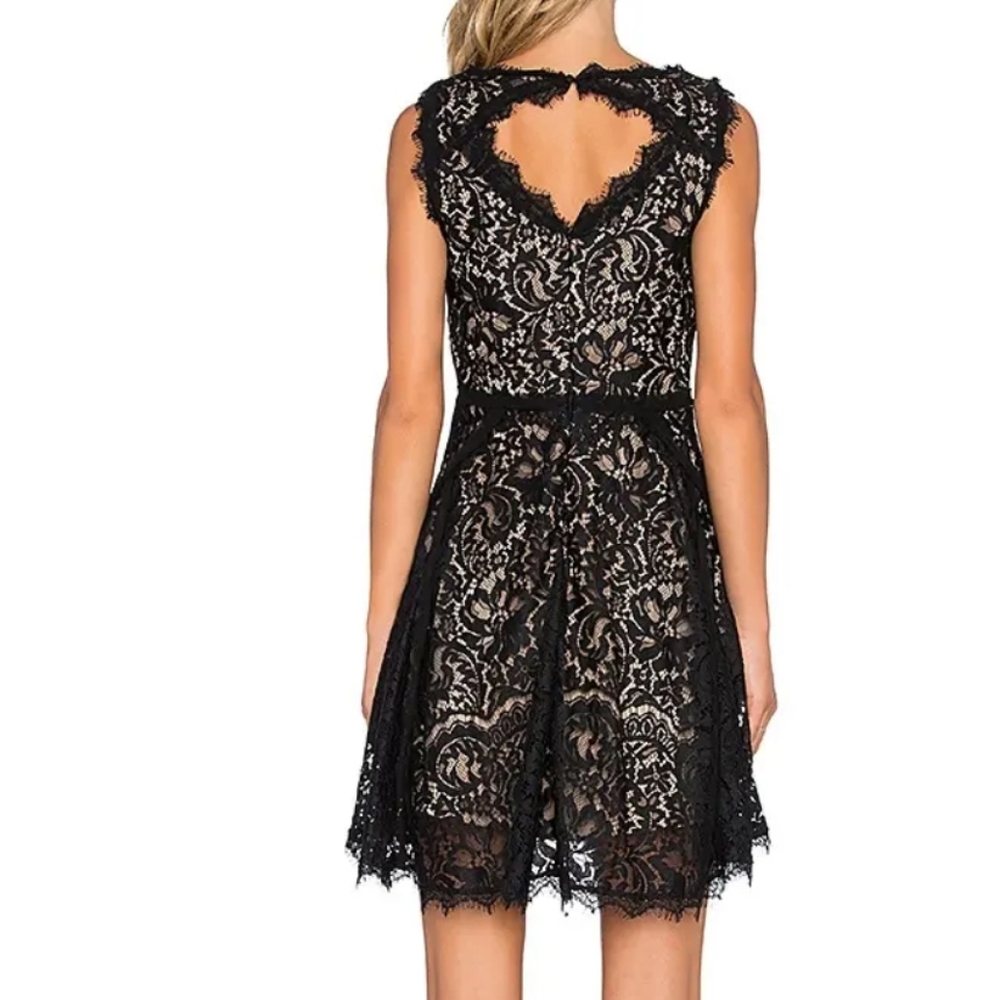 Revolve Heartloom Sera XS lace dress black